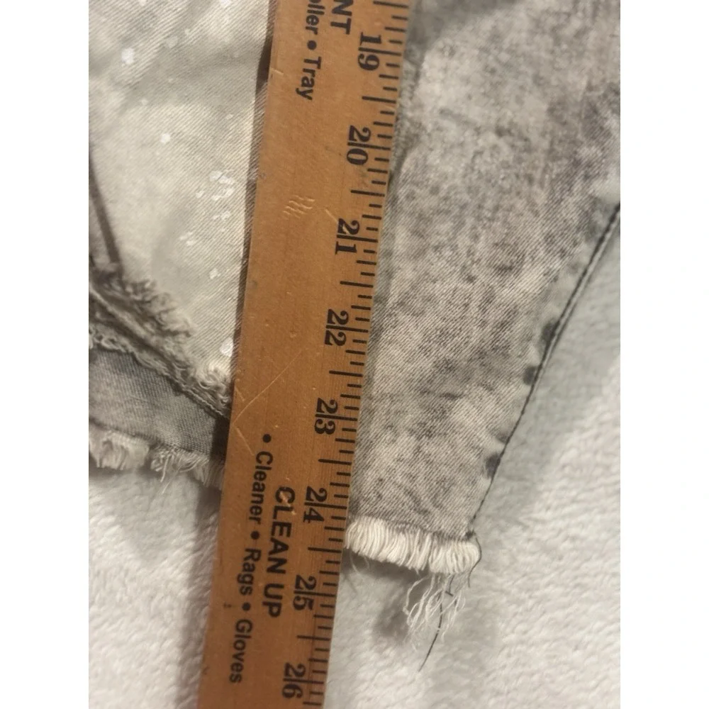 Smoke‎ Rise Jean Shorts Men's 34 Light Wash Moto Denim Shorts Cut Offs Gray